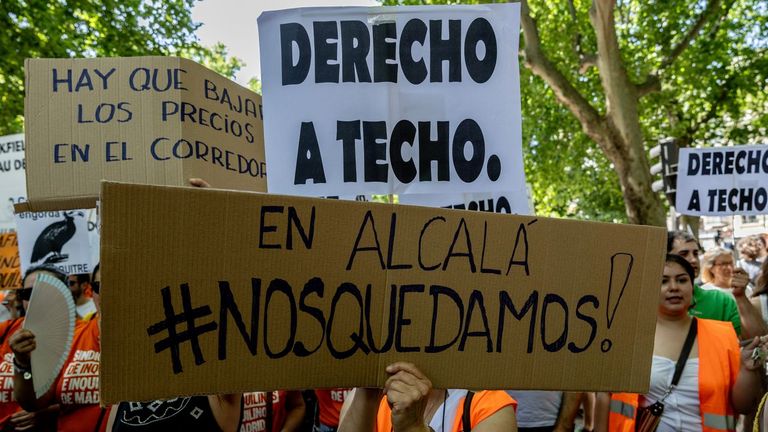 Miles de personas exigen que bajen los precios del alquiler: «Trabajamos para vivir, no para pagar»