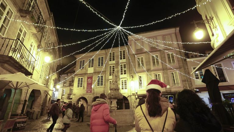 Iluminación navideña este año en el centro de Lugo