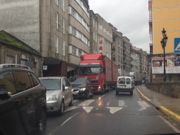 El tr�fico se desv�a por el centro urbano