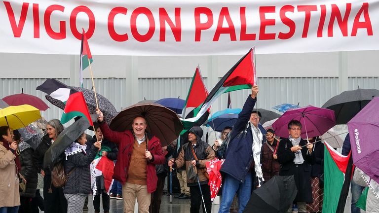 Vigo alza su voz solidaria con el pueblo de Palestina