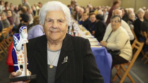 Mara Josefa Rama Collazo, de 95 aos, homenajeada ayer en Zas