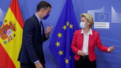 Pedro Snchez tambin se entrevist este mircoles en Bruselas con la presidenta de la Comisin Europea, Ursula Von der Leyen 