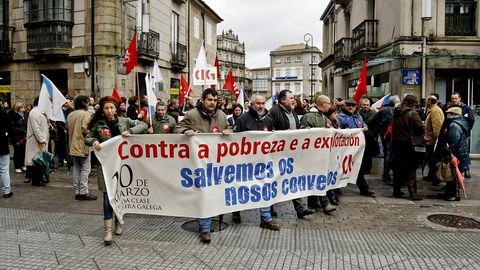 Varias manifestaciones recorren Galicia en el Día da clase Obreira Galega