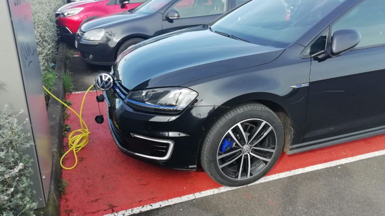 Recarga de un coche eléctrico