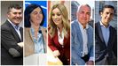 Los diputados del PP y candidatos el 28M Ovidio Rodeiro (Boqueixn), Elena Candia (Lugo), Marta Novoa (San Cibrao das Vias), Fernando Prez (Caldas de Reis) y Jos Manuel Rey Varela (Ferrol)