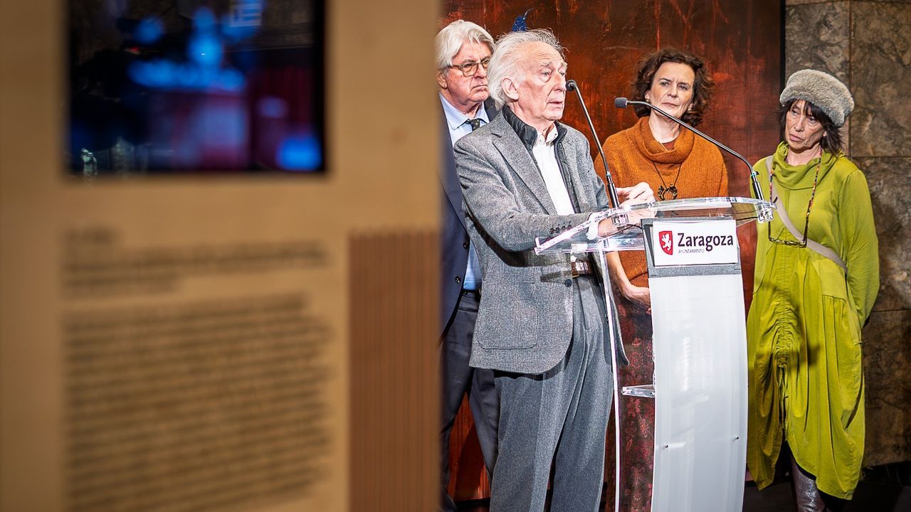 Albert Boadella, el d�a de presentaci�n de la exposici�n de 65 a�os de Els Joglars en Zaragoza