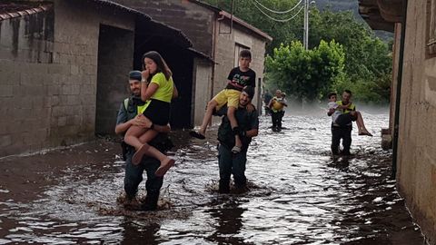 Inundaciones en Albarellos, Monterrei