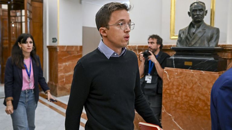 El portavoz parlamentario de Sumar, Iñigo Errejón, en el Congreso.
