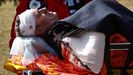 Un militar herido en la base militar de Yavoriv es trasladado al hospital