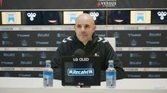 Fredi �lvarez, durante la rueda de prensa posterior al Celta Fortuna - Barakaldo.