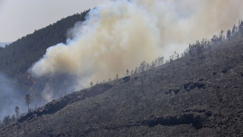 El fuego estuvo muy cerca de llegar a la aldea de Salcedo