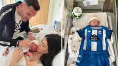 El futbolista del Deportivo de La Corua Lucas Prez y su pareja, Graciela lvarez, han anunciado el nacimiento de su hijo Irvin