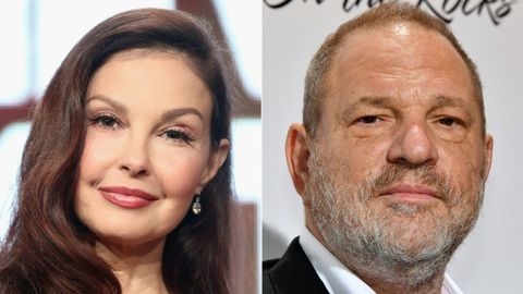La actriz Ashley Judd y el productor Harvey Weinstein