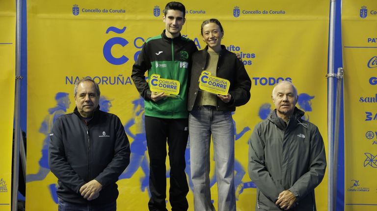 Yago García y Noa Mirantes encabezan en meta el Coruña Corre
