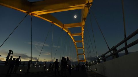 As se vio el eclipse en Sulawesi.