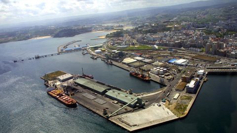 Vista puerto zona San Diego Coruña