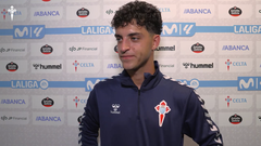 El jugador del Celta Hugo �lvarez, tras el partido ante el Racing de Santander.