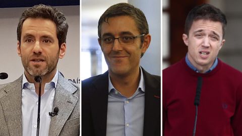 Borja Semper, Eduardo Madina e Íñigo Errejón, en una imagen de archivo