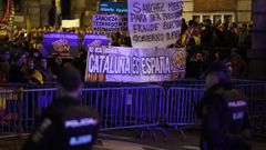 Novena noche consecutiva de protestas en Ferraz contra la ley de amnista