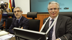 Gaspar Llamazares y Baltasar Garzón