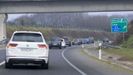 Colas en el corredor de Lugo a Sarria por el aumento del tráfico