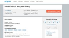 La peculiar asturianizaci�n de Langreo en una oferta de trabajo en Infojobs