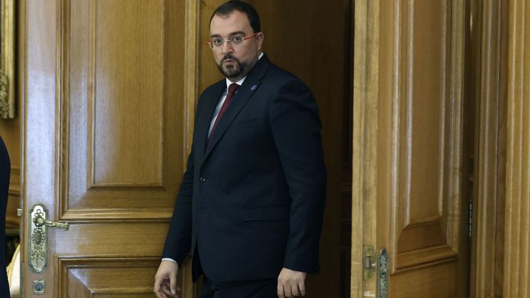 El presidente del principado de Asturias, Adrián Barbón