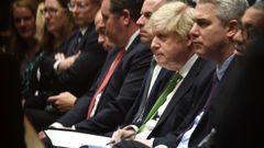 Boris Johnson, durante la sesin sobre la crisis de Ucrania en la Cmara de los Comunes.