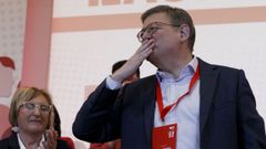 Ximo Puig, instantes antes de anunciar su despedida como secretario general del PSOE valenciano.