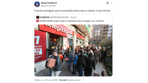 Los tuits de Puente: de Feijoo a Bolsonaro