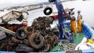 Residuos recogidos del mar en Ribeira, en una foto de archivo