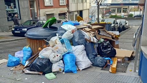 Basura en la calle durante la huelga en marzo del 2022.