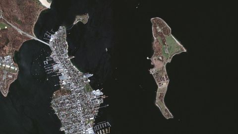 La isla de Hart vista a travs de un satlite