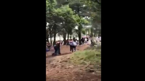 La hu�da de 300 j�venes del �rea recreativa del Pinar, en Salinas