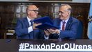 José Manuel Baltar y Manuel Reigosa, en la firma del convenio.