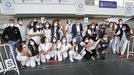 El equipo de vacunación contra el covid del recinto ferial de Pontevedra, el pasado sábado, último día de pinchazos