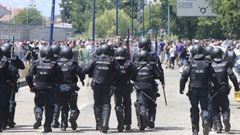 Tensión en la manifestación del metal en Vigo