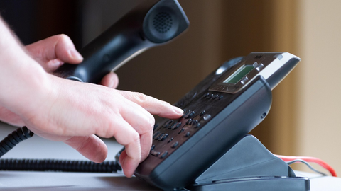 Un telfono fijo, en una imagen de archivo