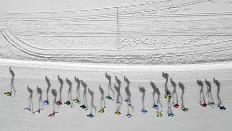 La foto de dron ganadora en la categora de deporte corresponde a la nombrada sombras patinando