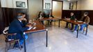 Reunión de José Manuel Baltar con los alcalde de los concellos de A Baixia Limia, Lobios, Lobeira, Bande, Muíños y Entrimo
