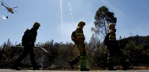 Siete brigadas de la Xunta y el servicio de Proteccin Civil se coordinaron para la extincin de las llamas en Luou.