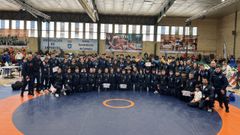 Selecciones gallegas de lucha en el campeonato de España de Carmona (Sevilla).