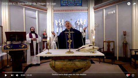 El Obispo Alfonso Carrasco Rouco ofrece las misas a travs de Youtube