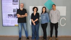 De izquierda a derecha,�Fernando Mart�nez Abella, director cient�fico do Citecc; Bel�n Gonz�lez Fonteboa, catedr�tica e investigadora del Citeec; Sindy Seara Paz y Blas Cantero Chaparro, tambi�n investigadores en la UDC,
