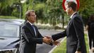 Alberto Núñez Feijoo en un encuentro reciente con el embajador británico por el fallecimiento de la reina Isabel II.