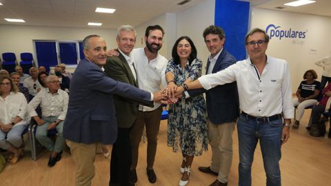 Ramón Carballo, Alfonso Rueda, Antonio Ameijide, Elena Candia, Javier Arias y Quique Rozas