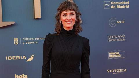 La actriz Laura Pamplona durante la alfombra roja de los Premios Tala, el pasado mayo, en Madrid.