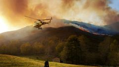 Helicóptero de Sepa en un incendio en Asturias, en una imagen de archivo