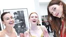 Las modelos Irina Shayk, Karen Elson y Karlie Kloss en la fiesta de inauguración de la exposición dedicada a Steven Meisel en A Coruña