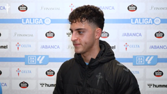 Hugo �lvarez, tras el triunfo del Celta sobre el Valencia en Bala�dos.